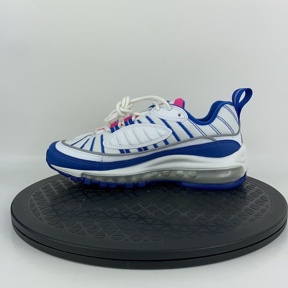 Nike Air Max 98 GS White/Blue Athletic Running Shoes BV4872-101 Women's Size 5.5 - Picture 9 of 12
